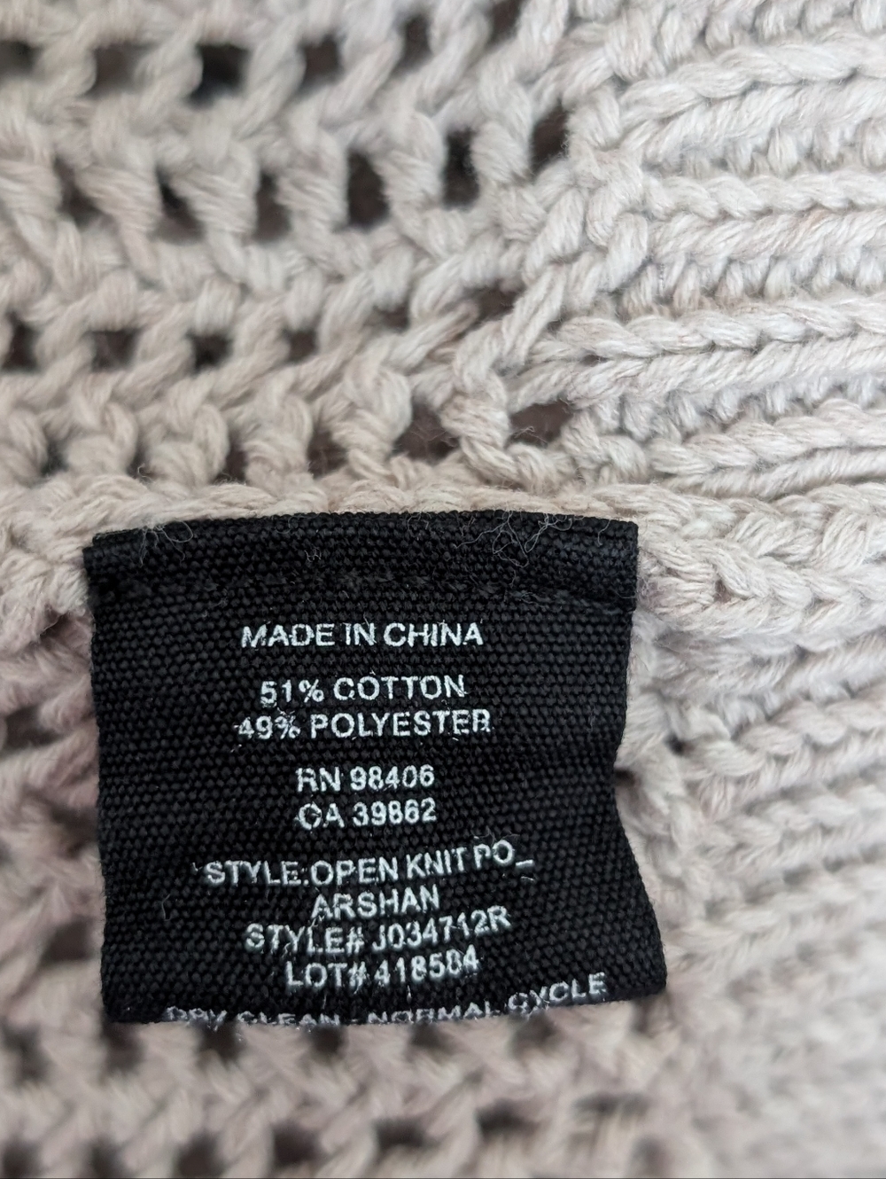 Theory Arshan Open Knit Pullover Women's Sweater in Oatmeal Size Large - Picture 6 of 10
